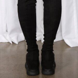 FULLY STACKED FRONT AND BACK  ( BLACK SUEDE )  ( BRAND NEW !!! )